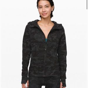 Lululemon grey camp scuba zip up hoodie fleece 8